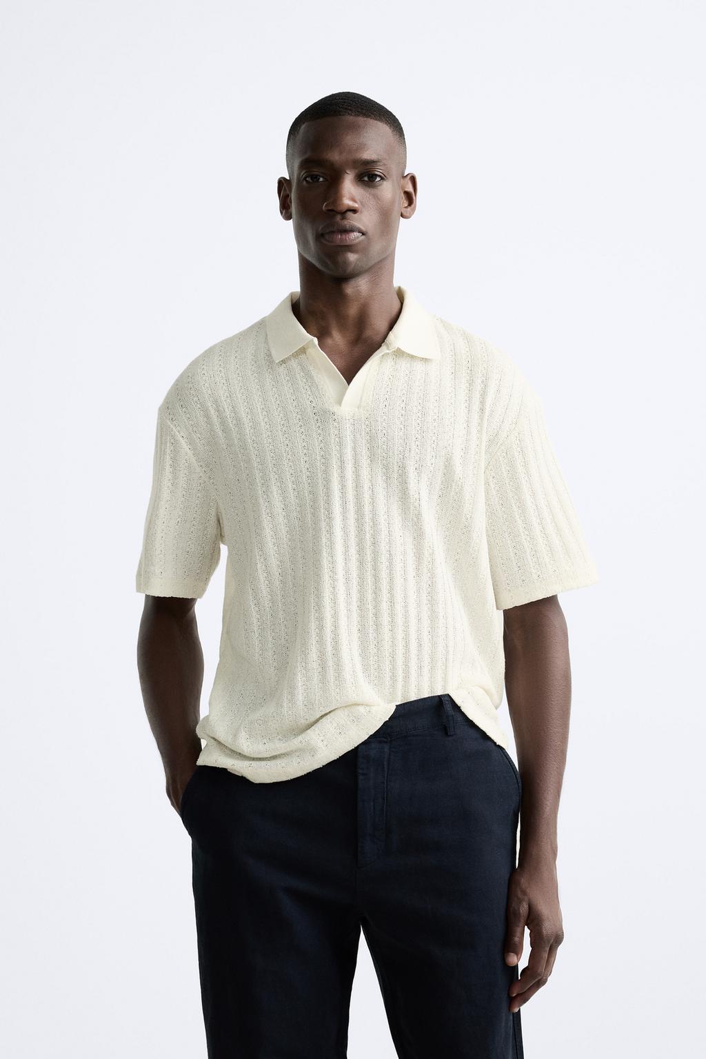 Striped Textured Polo Shirt