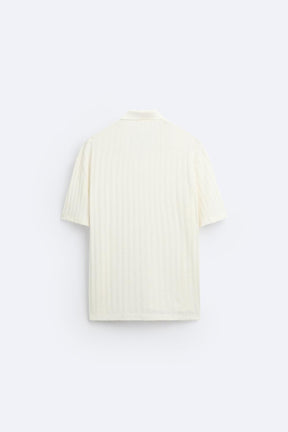 Striped Textured Polo Shirt