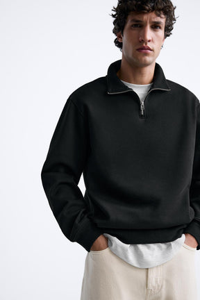 Zip Neck Sweatshirt