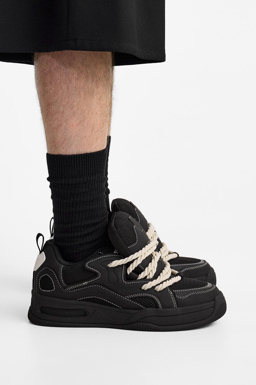 Skater Sneakers with Rope Details