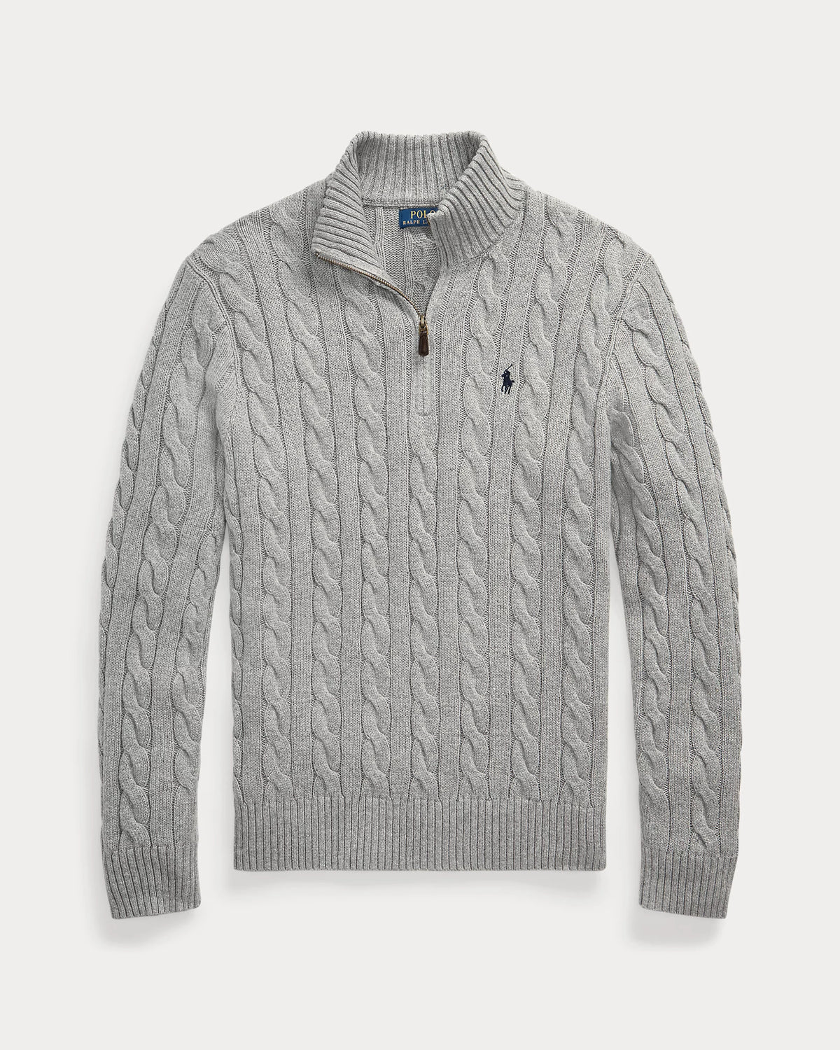 Cable-Knit Cotton Quarter-Zip Jumper