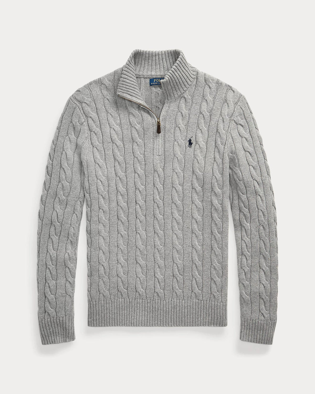 Cable-Knit Cotton Quarter-Zip Jumper + Free Ralph Lauren Cap