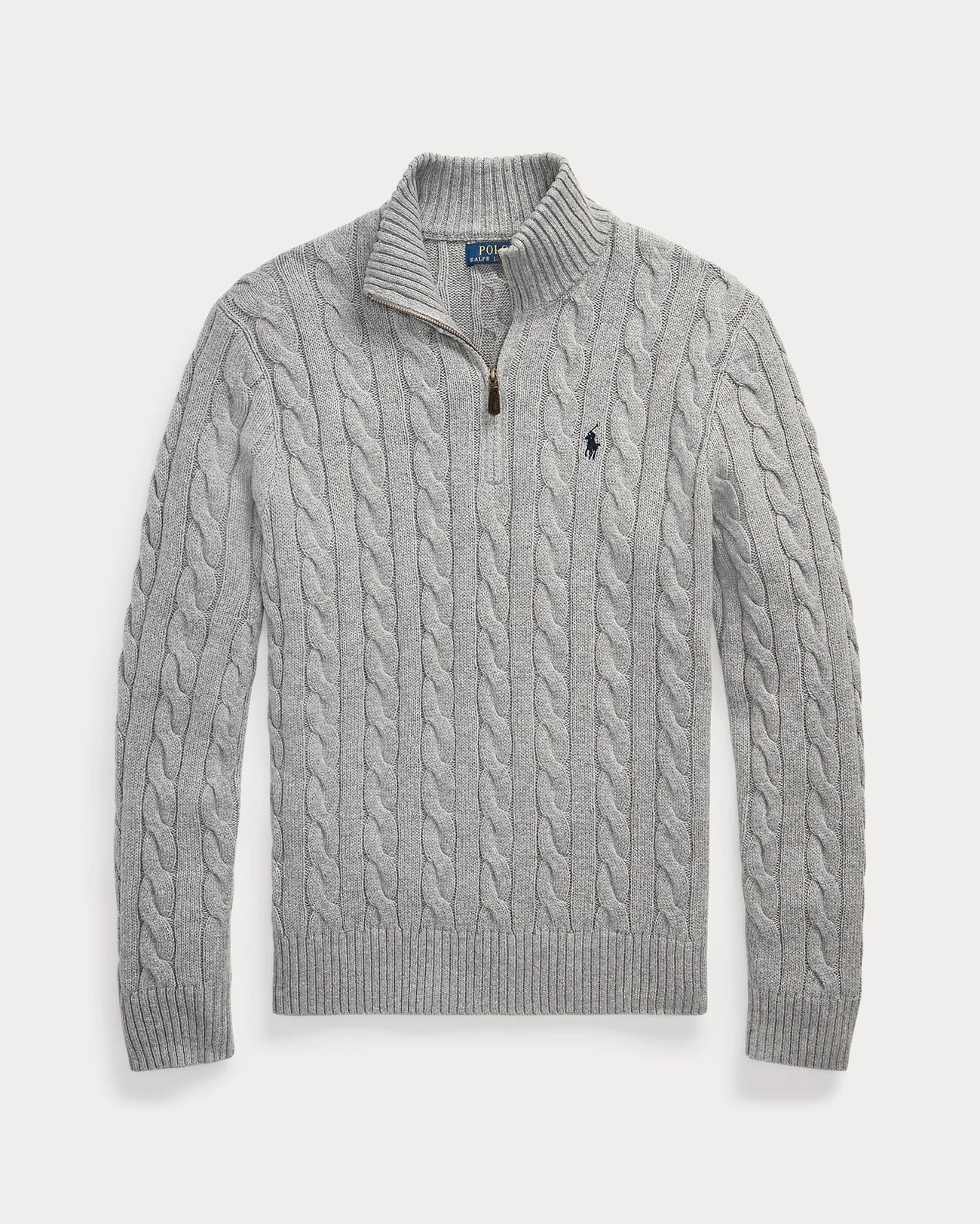 Cable-Knit Cotton Quarter-Zip Jumper + Free Ralph Lauren Cap