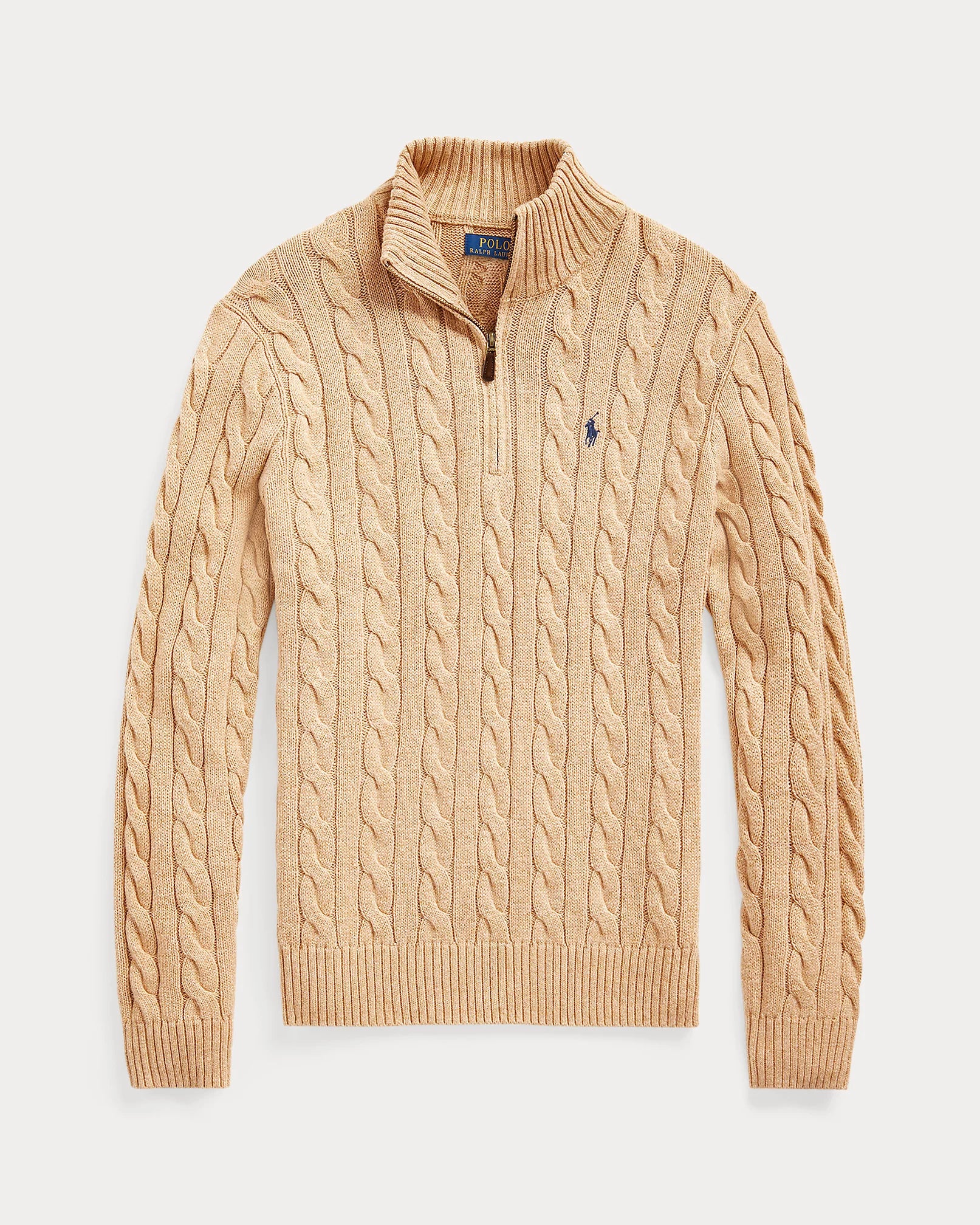 Cable-Knit Cotton Quarter-Zip Jumper