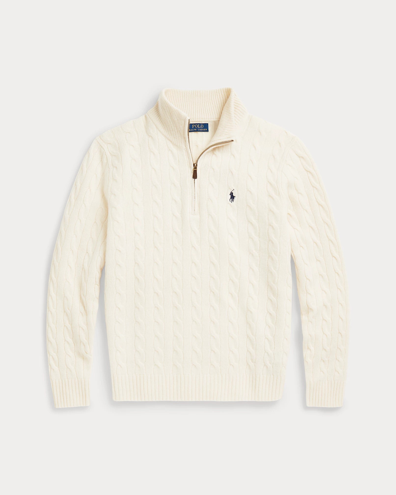 Cable-Knit Cotton Quarter-Zip Jumper