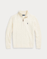 Cable-Knit Cotton Quarter-Zip Jumper