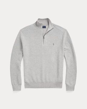 Mesh-Knit Cotton Quarter-Zip Jumper