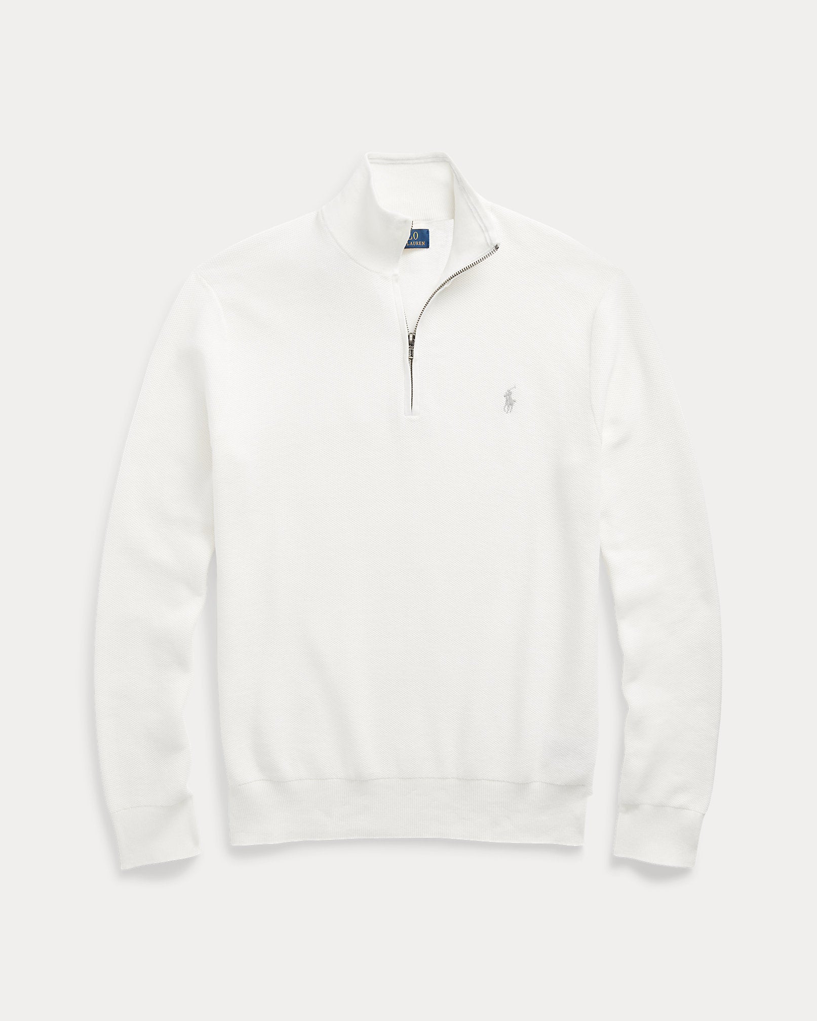 Mesh-Knit Cotton Quarter-Zip Jumper