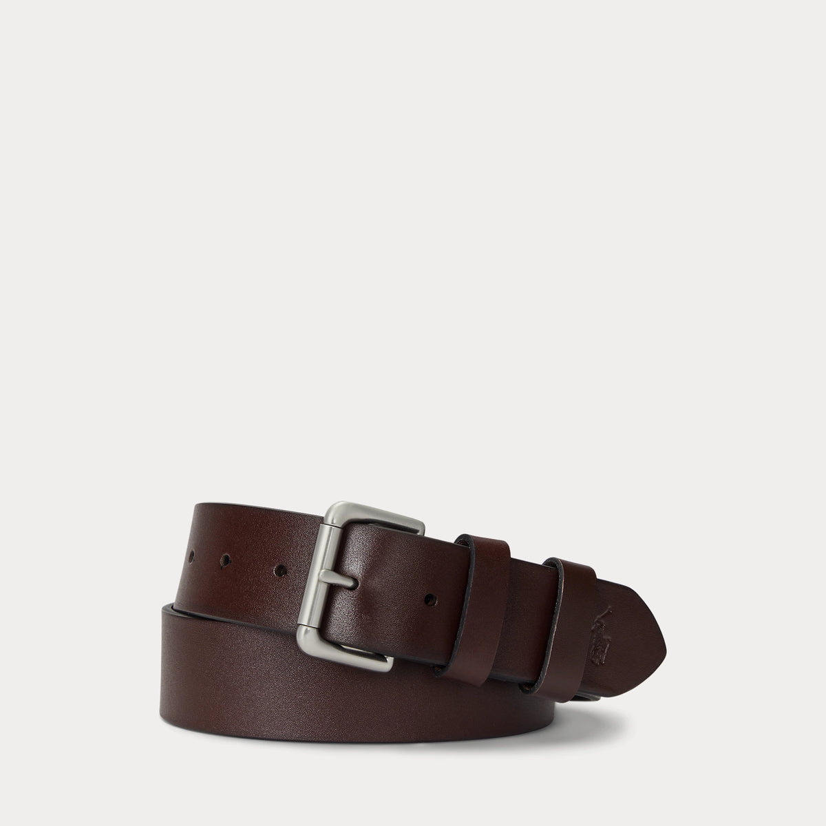 Leather Roller-Buckle Belt