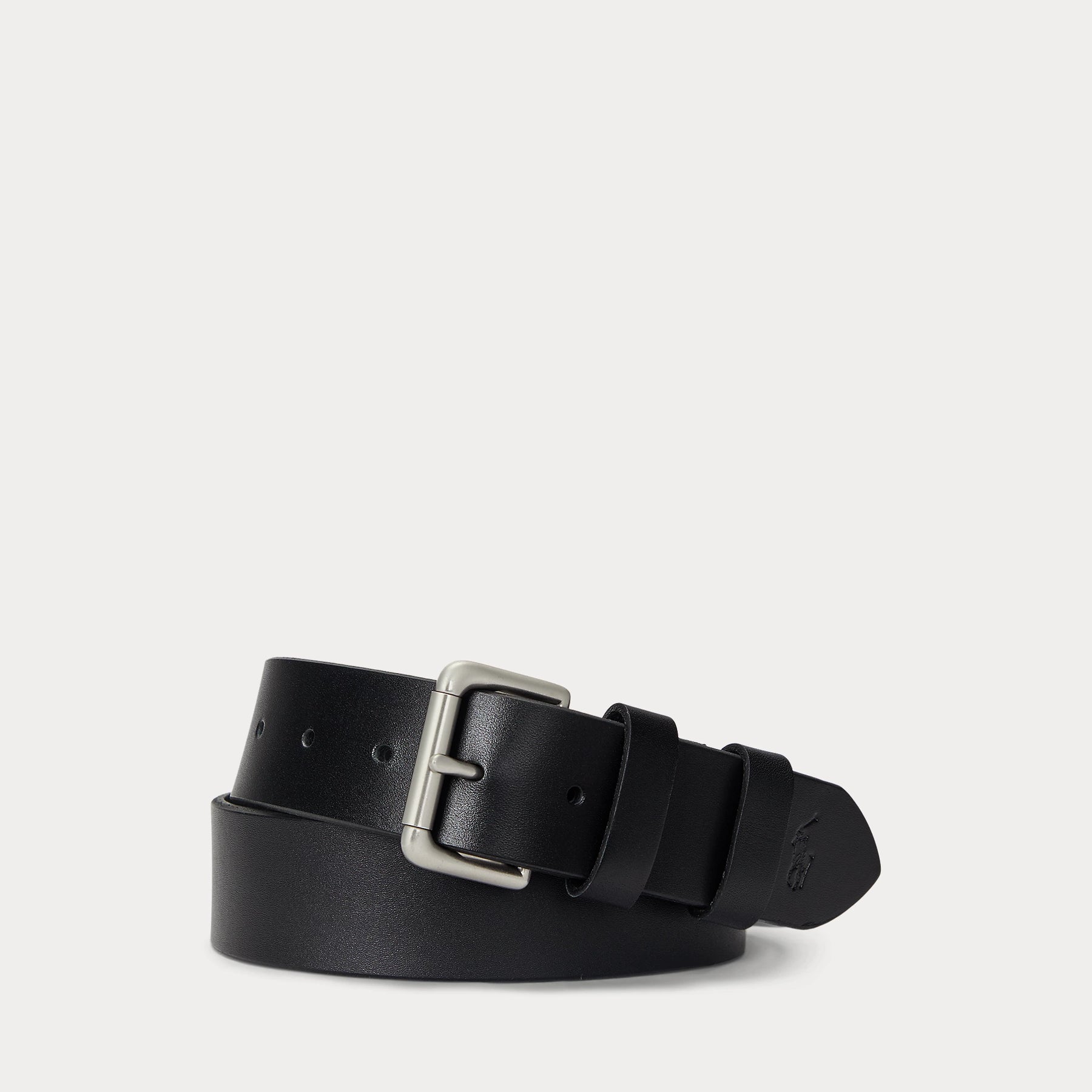 Leather Roller-Buckle Belt