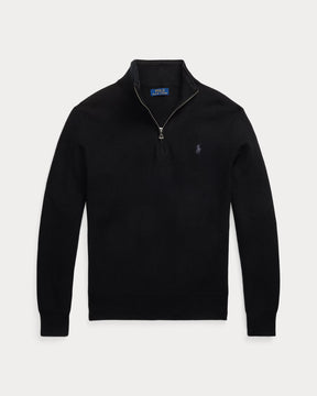 Mesh-Knit Cotton Quarter-Zip Jumper